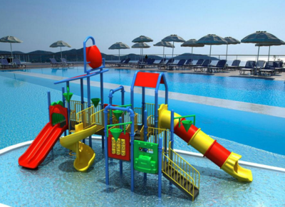 水上樂園大喇叭滑梯 兒童戲水游樂設施 , 人工造浪設備圖片_高清圖_細節圖